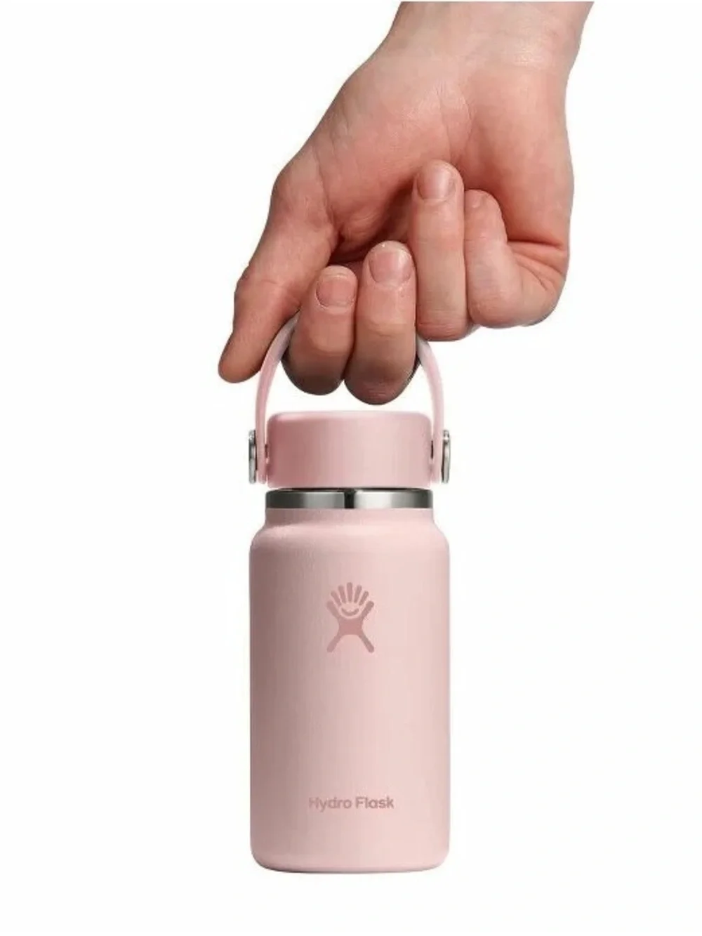 Hydro Flask Blush Pink Insulated Bottle with Soft Carry Handle, 200 mL
